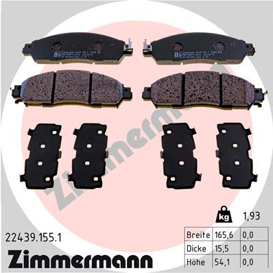 ZIMMERMANN Bremsbelagsatz, Scheibenbremse