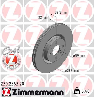 ZIMMERMANN Bremsscheibe