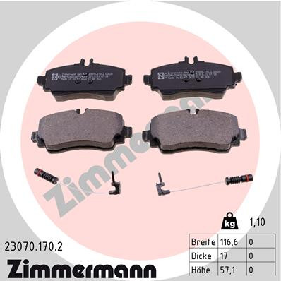 ZIMMERMANN Bremsbelagsatz, Scheibenbremse