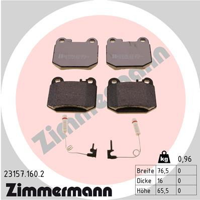 ZIMMERMANN Bremsbelagsatz, Scheibenbremse