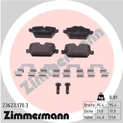 ZIMMERMANN Bremsbelagsatz, Scheibenbremse