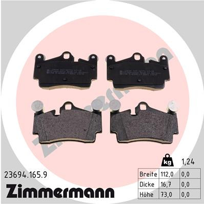 ZIMMERMANN Bremsbelagsatz, Scheibenbremse