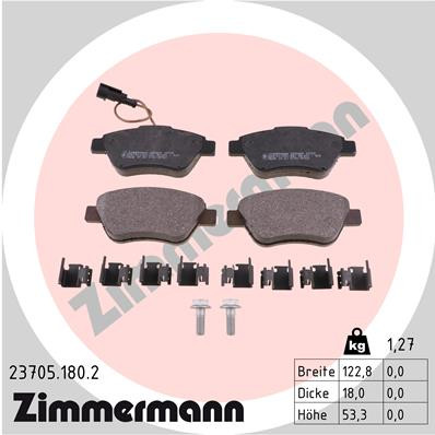 ZIMMERMANN Bremsbelagsatz, Scheibenbremse
