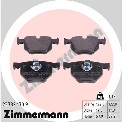 ZIMMERMANN Bremsbelagsatz, Scheibenbremse