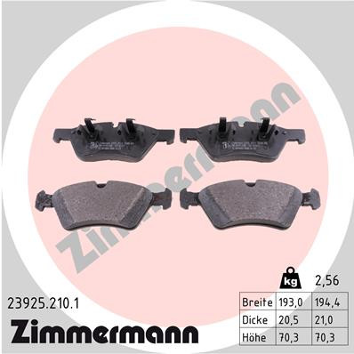 ZIMMERMANN Bremsbelagsatz, Scheibenbremse