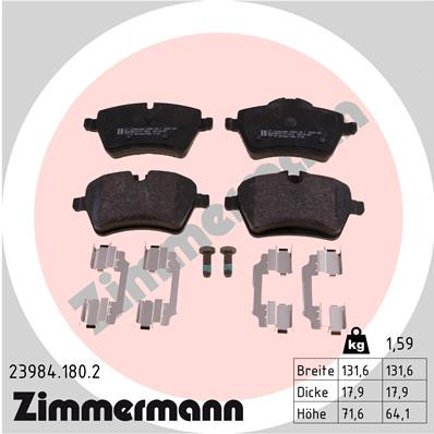 ZIMMERMANN Bremsbelagsatz, Scheibenbremse