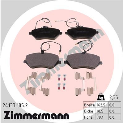 ZIMMERMANN Bremsbelagsatz, Scheibenbremse