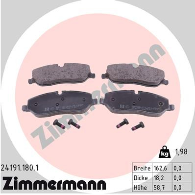 ZIMMERMANN Bremsbelagsatz, Scheibenbremse