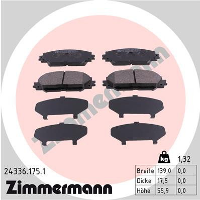 ZIMMERMANN Bremsbelagsatz, Scheibenbremse
