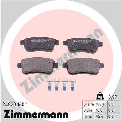 ZIMMERMANN Bremsbelagsatz, Scheibenbremse