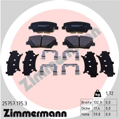 ZIMMERMANN Bremsbelagsatz, Scheibenbremse