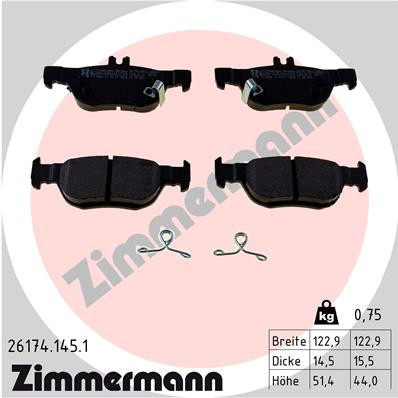 ZIMMERMANN Bremsbelagsatz, Scheibenbremse