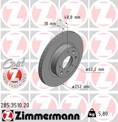 ZIMMERMANN Bremsscheibe