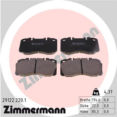 ZIMMERMANN Bremsbelagsatz, Scheibenbremse