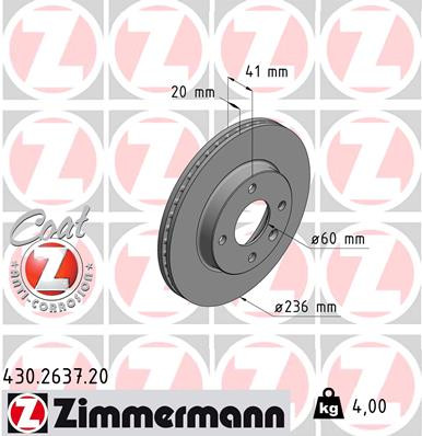 ZIMMERMANN Bremsscheibe