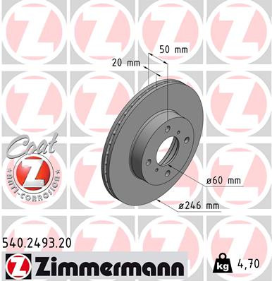 ZIMMERMANN Bremsscheibe