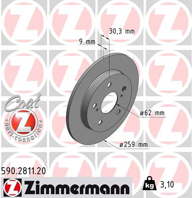 ZIMMERMANN Bremsscheibe