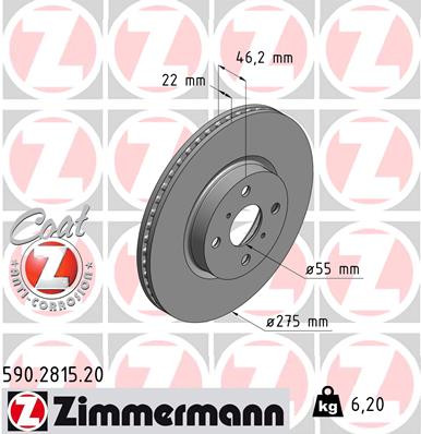 ZIMMERMANN Bremsscheibe