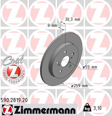 ZIMMERMANN Bremsscheibe