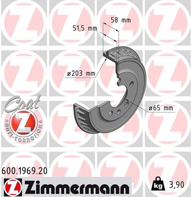 ZIMMERMANN Bremstrommel
