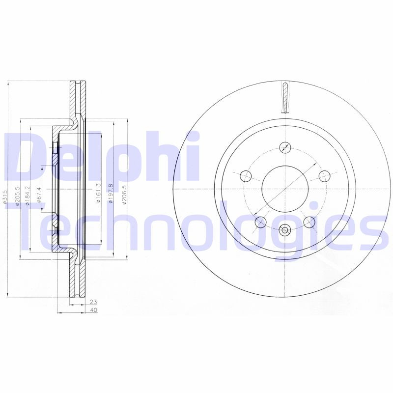 DELPHI Bremsscheibe DELPHI Bremsscheibe