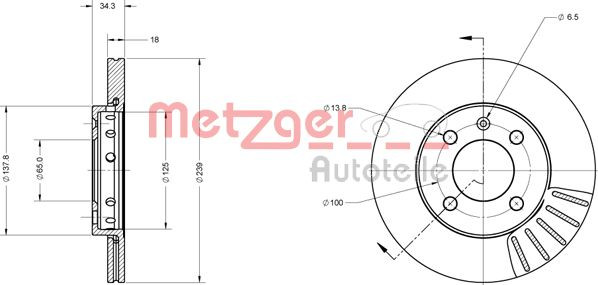 METZGER Bremsscheibe