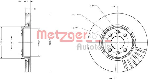 METZGER Bremsscheibe