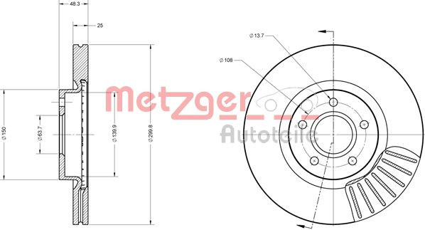 METZGER Bremsscheibe