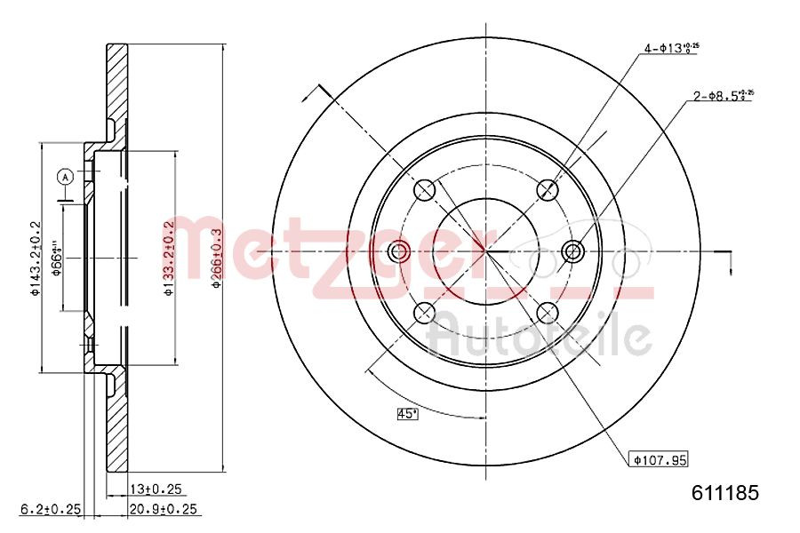 METZGER Bremsscheibe