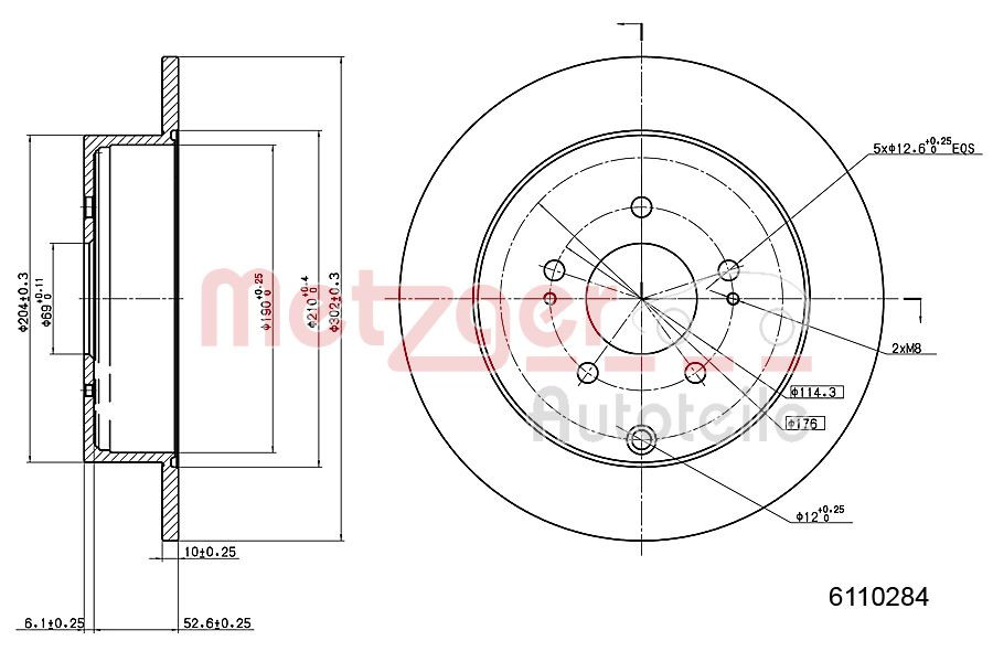 METZGER Bremsscheibe