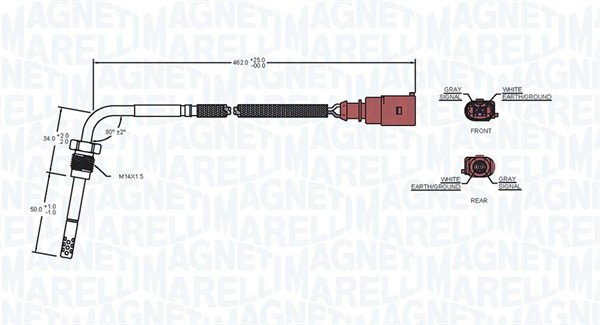 MAGNETI MARELLI Sensor, Abgastemperatur