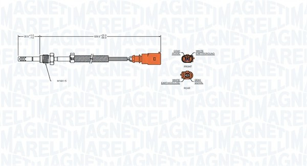 MAGNETI MARELLI Sensor, Abgastemperatur