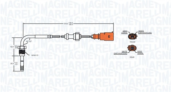 MAGNETI MARELLI Sensor, Abgastemperatur