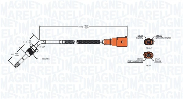 MAGNETI MARELLI Sensor, Abgastemperatur