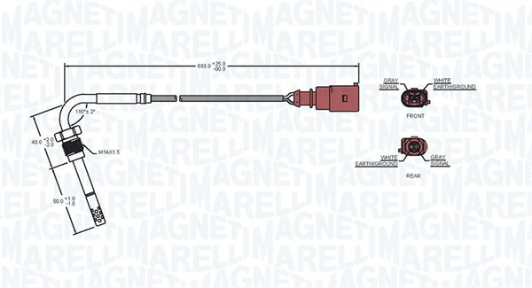 MAGNETI MARELLI Sensor, Abgastemperatur