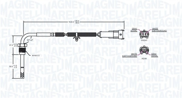 MAGNETI MARELLI Sensor, Abgastemperatur