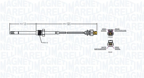MAGNETI MARELLI Sensor, Abgastemperatur