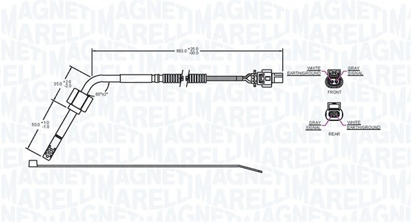 MAGNETI MARELLI Sensor, Abgastemperatur