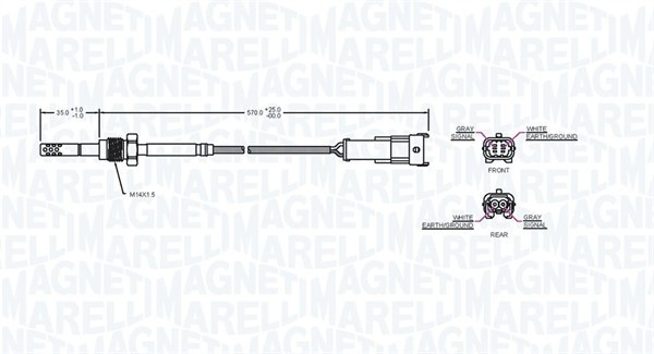 MAGNETI MARELLI Sensor, Abgastemperatur