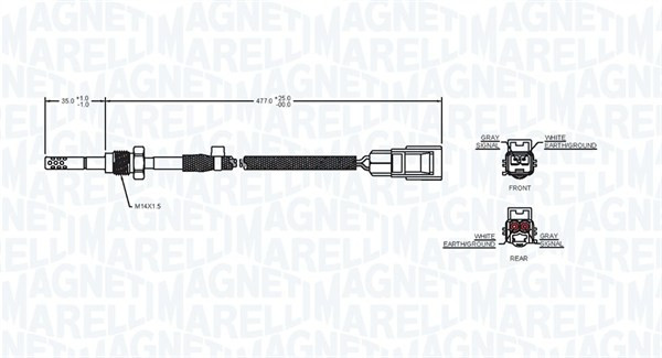 MAGNETI MARELLI Sensor, Abgastemperatur