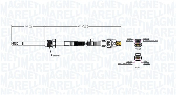 MAGNETI MARELLI Sensor, Abgastemperatur
