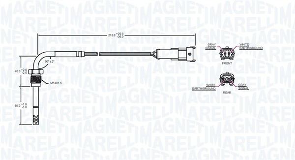 MAGNETI MARELLI Sensor, Abgastemperatur
