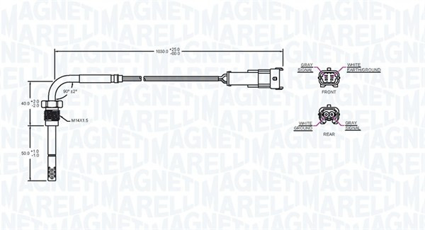 MAGNETI MARELLI Sensor, Abgastemperatur