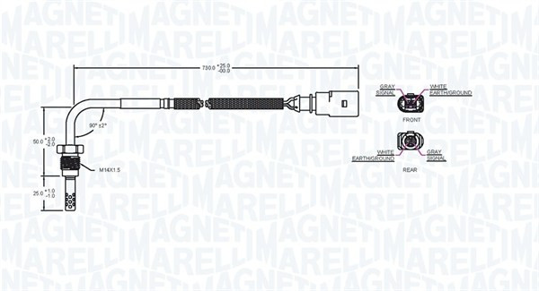MAGNETI MARELLI Sensor, Abgastemperatur