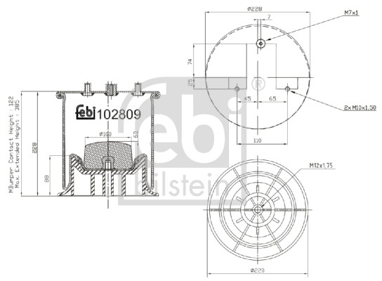 FEBI BILSTEIN Federbalg, Luftfederung