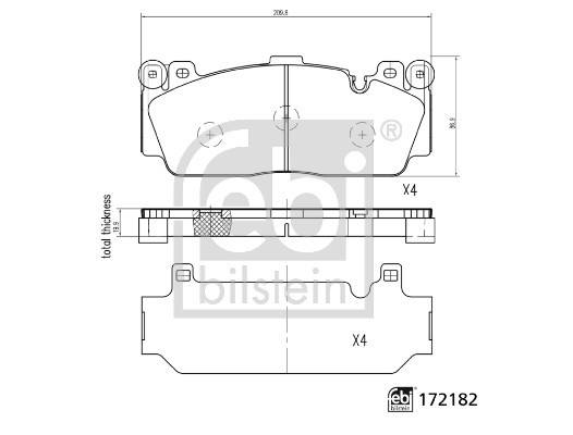 FEBI BILSTEIN Bremsbelagsatz, Scheibenbremse