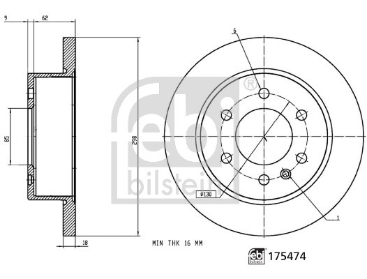 FEBI BILSTEIN Bremsscheibe