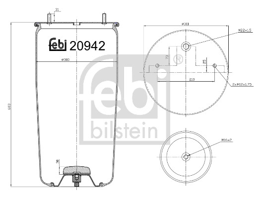 FEBI BILSTEIN Federbalg, Luftfederung