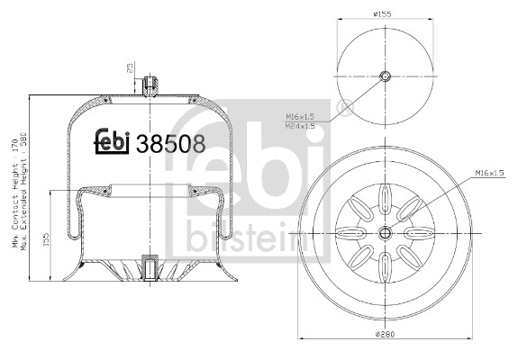 FEBI BILSTEIN Federbalg, Luftfederung