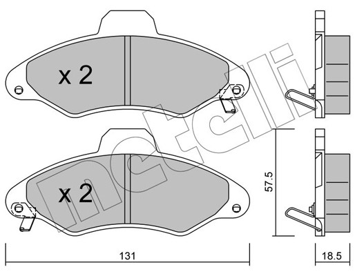 METELLI Bremsbelagsatz, Scheibenbremse